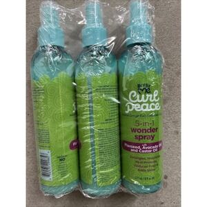 3pk Just For Me Curl Peace 5 IN 1 Wonder Spray ~ 8 OZ‎ EA Detangles Reduce Frizz